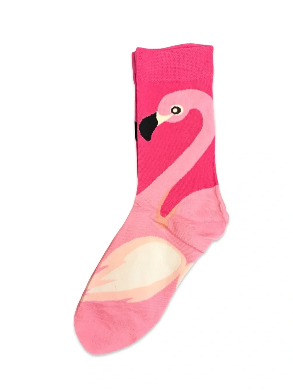 Flamingo Colorful Novelty Crew Socks One Size Fits Most